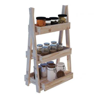 Organizadora Treliça Cor Natural Tripla De Cozinha