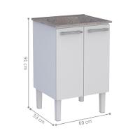 Balcão De Lavanderia Em Aço Com Tanque Triunfo Branco - 2