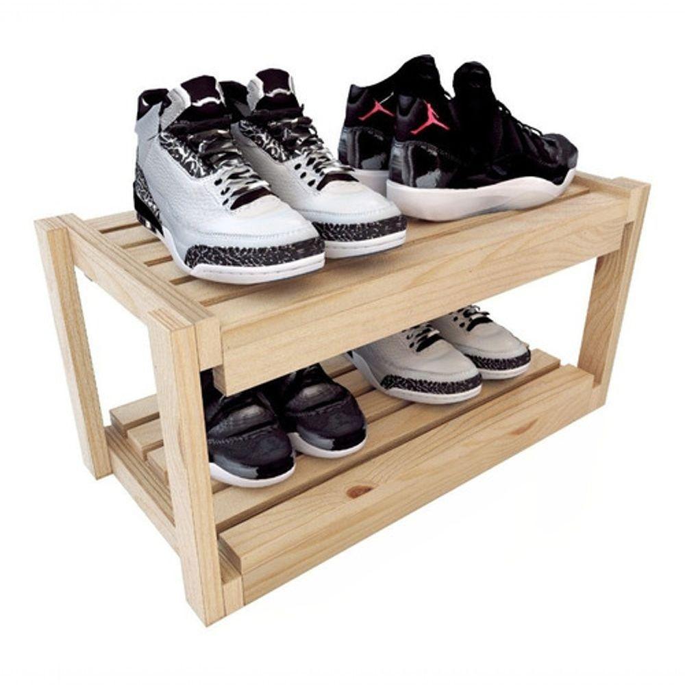 Sapateira Organizadora Dupla Madeira Pinus Dobravel - 1