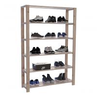 Armário Multiuso 6 Prateleiras Madeira Pinus Para Sapatos   - 1