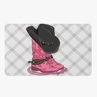 Tapete Para Quarto Infantil Estampado Boiadeira Country Pink 60cm X 40cm Base Antiderrapante - 1