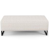 Kit 02 Puffs Decorativo Sala De Estar Bali W01 Base De Ferro 120x50 Cm Bouclê Cru - Lyam - 3