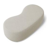 Conjunto 02 Puffs Decorativos Living Aisha Orgânico Bouclê Bege - Desk Design - 3