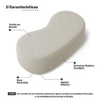 Conjunto 02 Puffs Decorativos Living Aisha Orgânico Bouclê Bege - Desk Design - 8