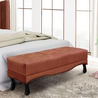 Puff Recamier Retrô Luis Xv Captonê Quarto Vicenza 90cm Veludo Cobre S04 - D'rossi - 4