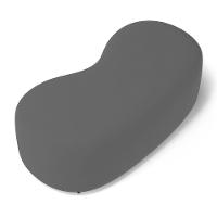 Kit 02 Puffs Decorativos Living Aisha Orgânico 02 Lugares Suede Cinza - Desk Design - 2