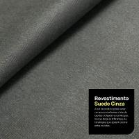 Kit 02 Puffs Decorativos Living Aisha Orgânico 02 Lugares Suede Cinza - Desk Design - 8