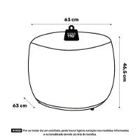 Kit 02 Puffs Decorativos Living Aisha Orgânico Redondo Bouclê Bege - Desk Design - 8