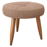 Puff Redondo Para Sala Davi Boucle Marrom - 1