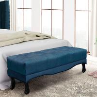 Puff Recamier Retrô Luis Xv Captonê Quarto Vicenza 160cm Veludo S04 - D'rossi Cor Azul Marinho - 4