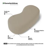 Conjunto 02 Puffs Decorativos Living Aisha Orgânico Suede Bege - Desk Design - 8