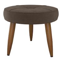 Puff Redondo Para Sala Davi Veludo Marrom - 2