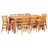 Conjunto Mesa De Jantar 2 M 8 Cadeiras Madri Madeira Maciça - 1