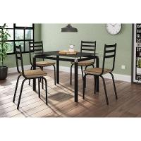 Conjunto De Mesa Malva 107Cm 4 Cadeiras 118 Tampo Em Vidro - 1