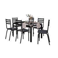 Conjunto De Mesa Malva 140Cm 6 Cadeiras 118 Tampo Em Vidro - 1