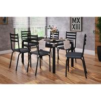 Conjunto De Mesa Malva 140Cm 6 Cadeiras 118 Tampo Em Vidro - 2