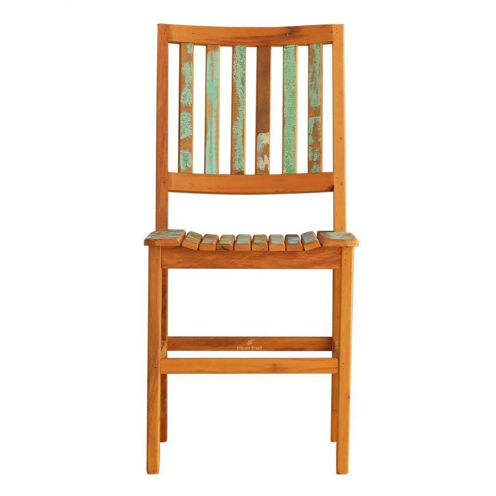 Conjunto Mesa De Jantar Em Madeira Maciça 1,5m 6 Cadeiras Conforto Com Pátina - 5