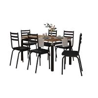 Conjunto De Mesa Malva 136Cm 6 Cadeiras 118 Tampo Em Madeira - 1