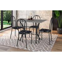 Conjunto Mesa Bruna Com 4 Cadeiras 004 Tampo Em Granito - 1