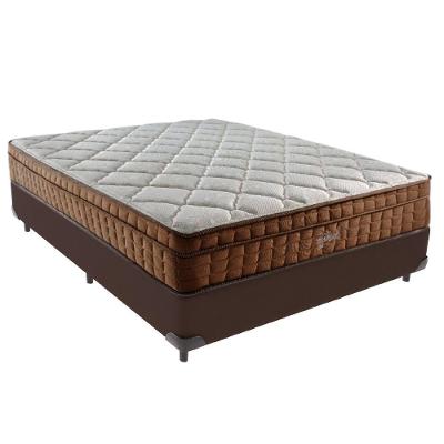 Cama Box Casal E Colchão Ortopédico Anjos Star Molas Cor:marrom