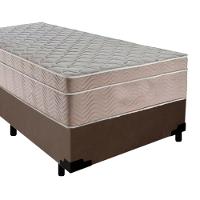 Cama Box Suede Solteiro + Colchão Sereneprime Molas Ensacadas 88x188x65 Cor:marrom - 3