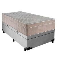 Cama Box Baú Suede Solteiro + Colchão Sereneprime Molas Ensacadas 88x188x69 Cor:cinza - 2