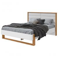 Cama Casal 160cm Com Led Freetown - Lopas Amendoa Clean/branco - 1