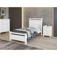 Cama Solteiro Reali - Lopas Branco