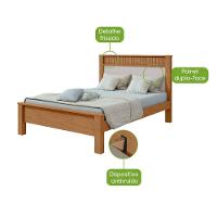 Cama Casal Athenas - Lopas Amendoa Clean/off White - 5