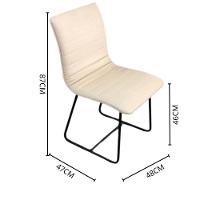 Conjunto Sala De Jantar Rubi Off White Com 4 Cadeiras Cristal Couro Pérola Base Preto - 3