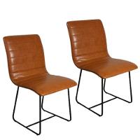 Conjunto Sala De Jantar Rubi Preto Com 4 Cadeiras Cristal Couro Caramelo Base Preto