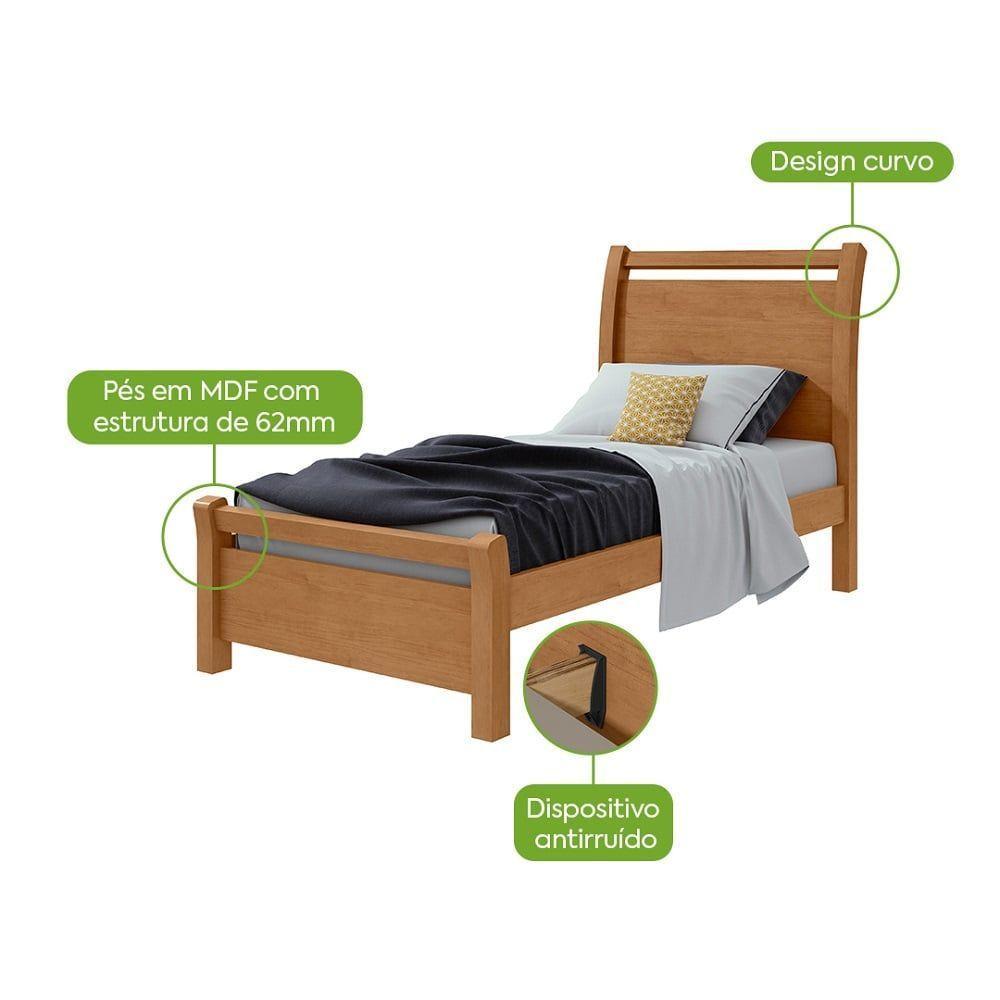 Cama Solteiro Reali - Lopas Amendoa Clean - 5