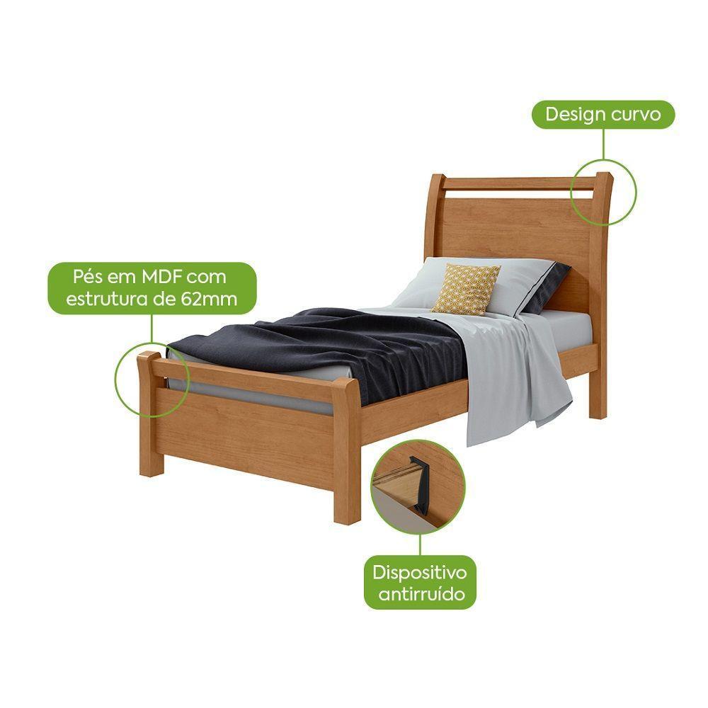 Cama Solteiro Reali - Lopas Amendoa Clean - 6