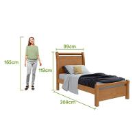 Cama Solteiro Reali - Lopas Amendoa Clean - 9
