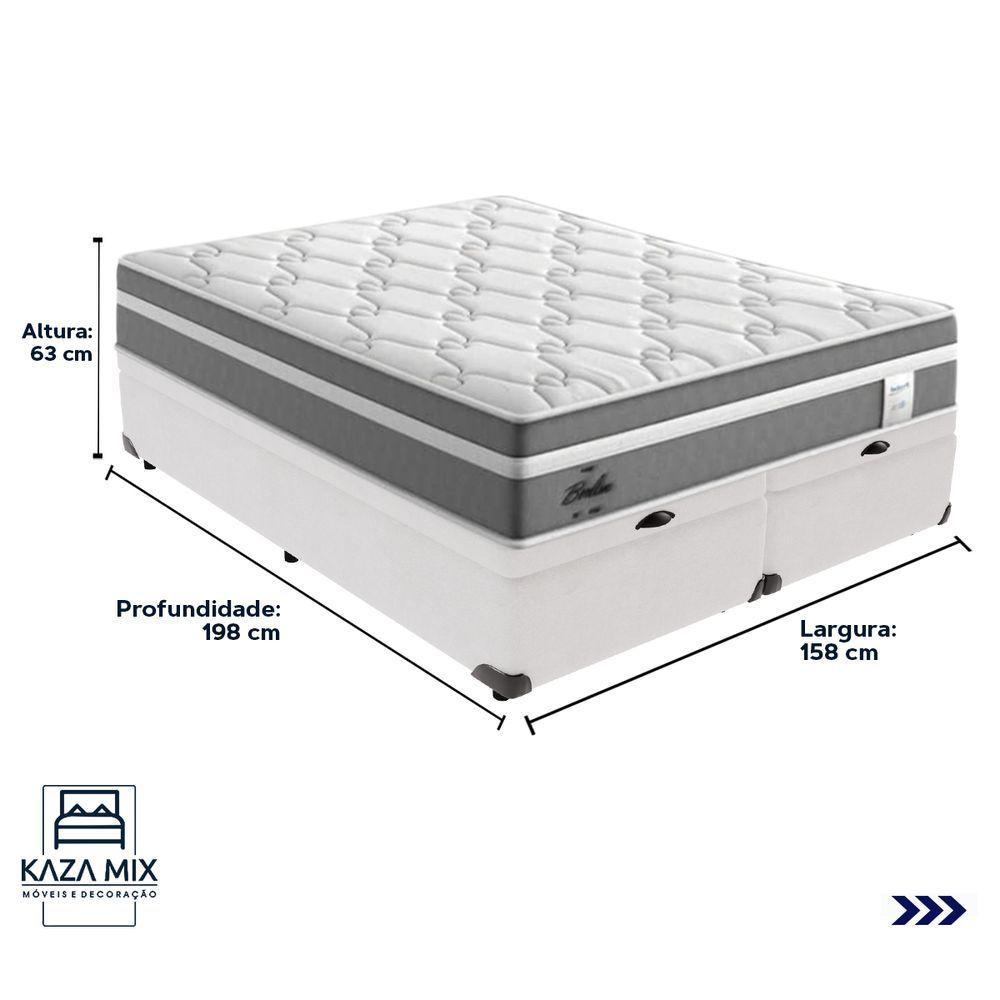 Cama Box Baú Queen E Colchão Molas Ensacadas Berlim Probel - 3