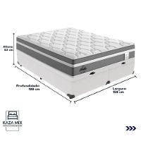 Cama Box Baú Queen E Colchão Molas Ensacadas Berlim Probel - 3