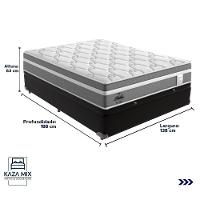 Cama Box Baú Casal E Colchão Molas Ensacadas Berlim Probel Cor:preto - 2