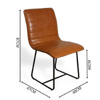 Conjunto Sala De Jantar Rubi Cinamomo Com 4 Cadeiras Cristal Couro Caramelo Base Preto - 3