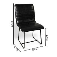 Conjunto Sala De Jantar Rubi Cinamomo Com 4 Cadeiras Cristal Couro Preto Base Preto - 3