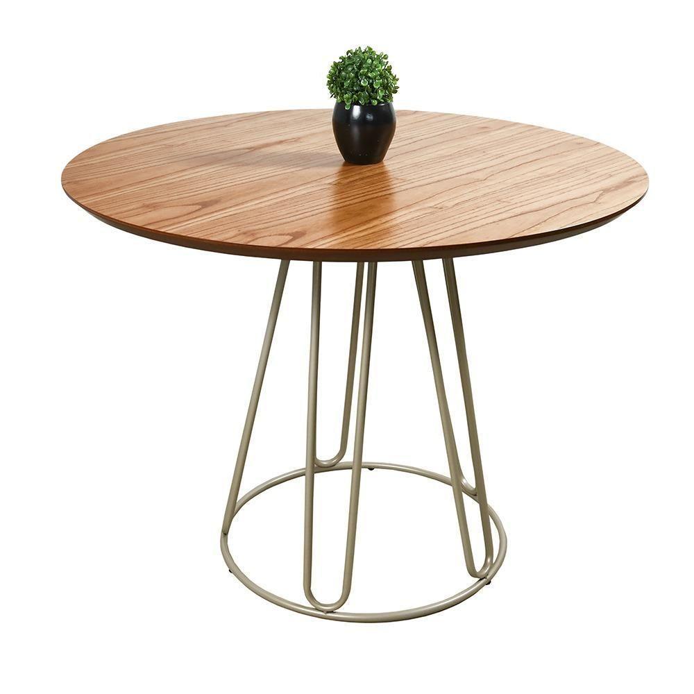 Conjunto Sala De Jantar Rubi Cinamono Com 4 Cadeiras Cristal Couro Pérola E Metal Champanhe - 2