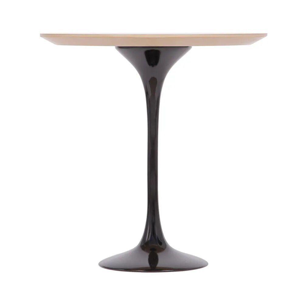 Mesa Saarinen Lateral Imbuia 42cm - Base Preta - 3