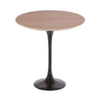 Mesa Saarinen Lateral Imbuia 42cm - Base Preta - 1