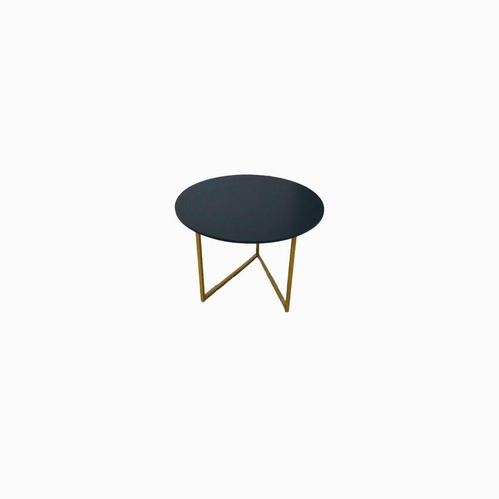 Mesa De Centro Jade Base De Aço Tampo Mdf Decorativa Moderna - 1