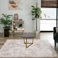 Mesa De Centro Jade Base De Aço Tampo Mdf Decorativa Moderna - 3