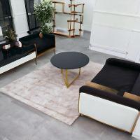 Mesa De Centro Jade Base De Aço Tampo Mdf Decorativa Moderna