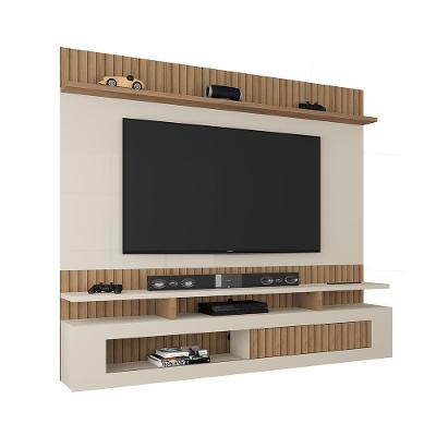 Painel Sala Para Tv Até 65 Polegadas Canelato+3d Canelato-off White Canelato+3d Canelato-off White