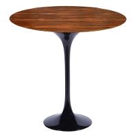 Mesa Saarinen Lateral Pau Ferro 42cm - Base Preta - 1