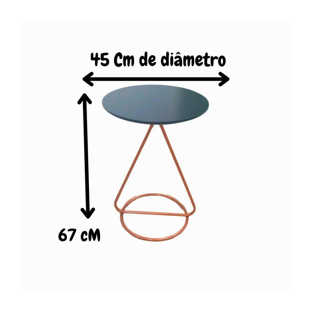 Mesa Centro Lateral Canto Maria Base De Aço Pronta Entrega - 2