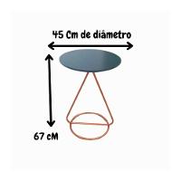 Mesa Centro Lateral Canto Maria Base De Aço Pronta Entrega - 2