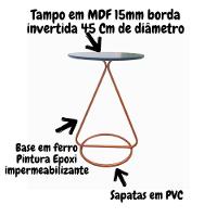 Mesa Centro Lateral Canto Maria Base De Aço Pronta Entrega